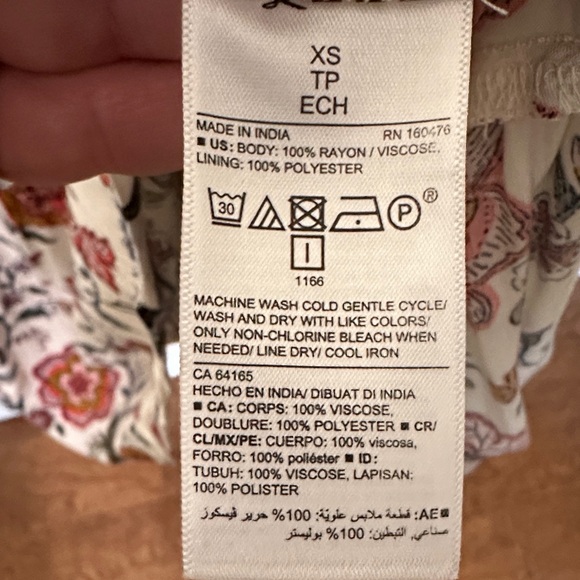 Old Navy White Floral Halter Maxi Dress with Rust Blooms XS - Picture 4 of 7